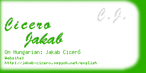 cicero jakab business card